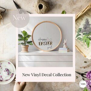 Happy Easter Y’all Bunny Vinyl Decal – Home Decor